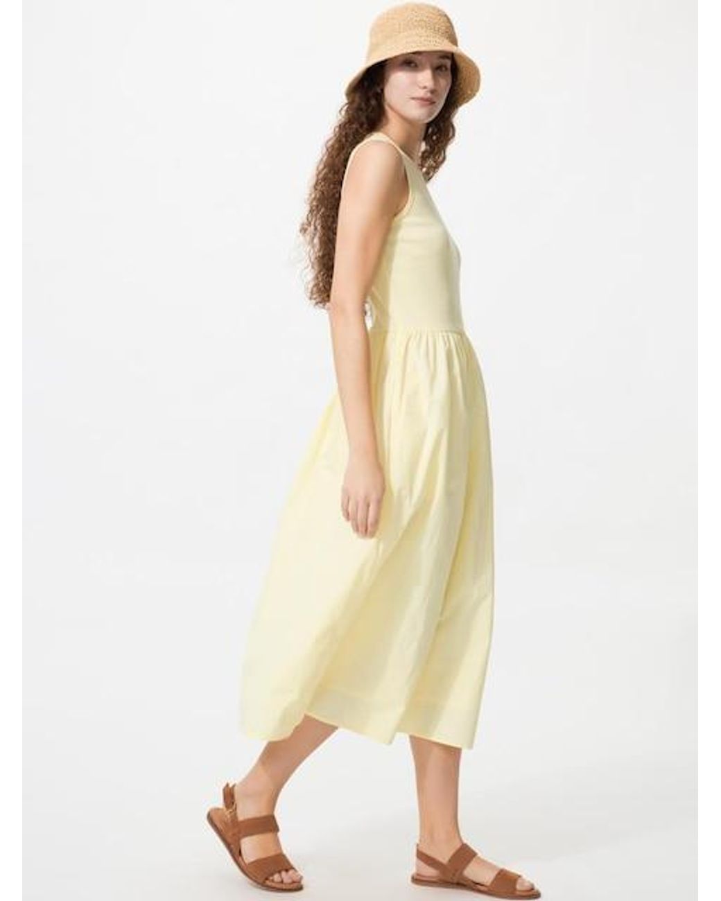 Uniqlo Combination Dress (Sleeveless) in Natural