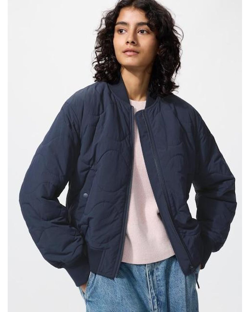 Uniqlo Puffertech Blouson Jack in het Blue