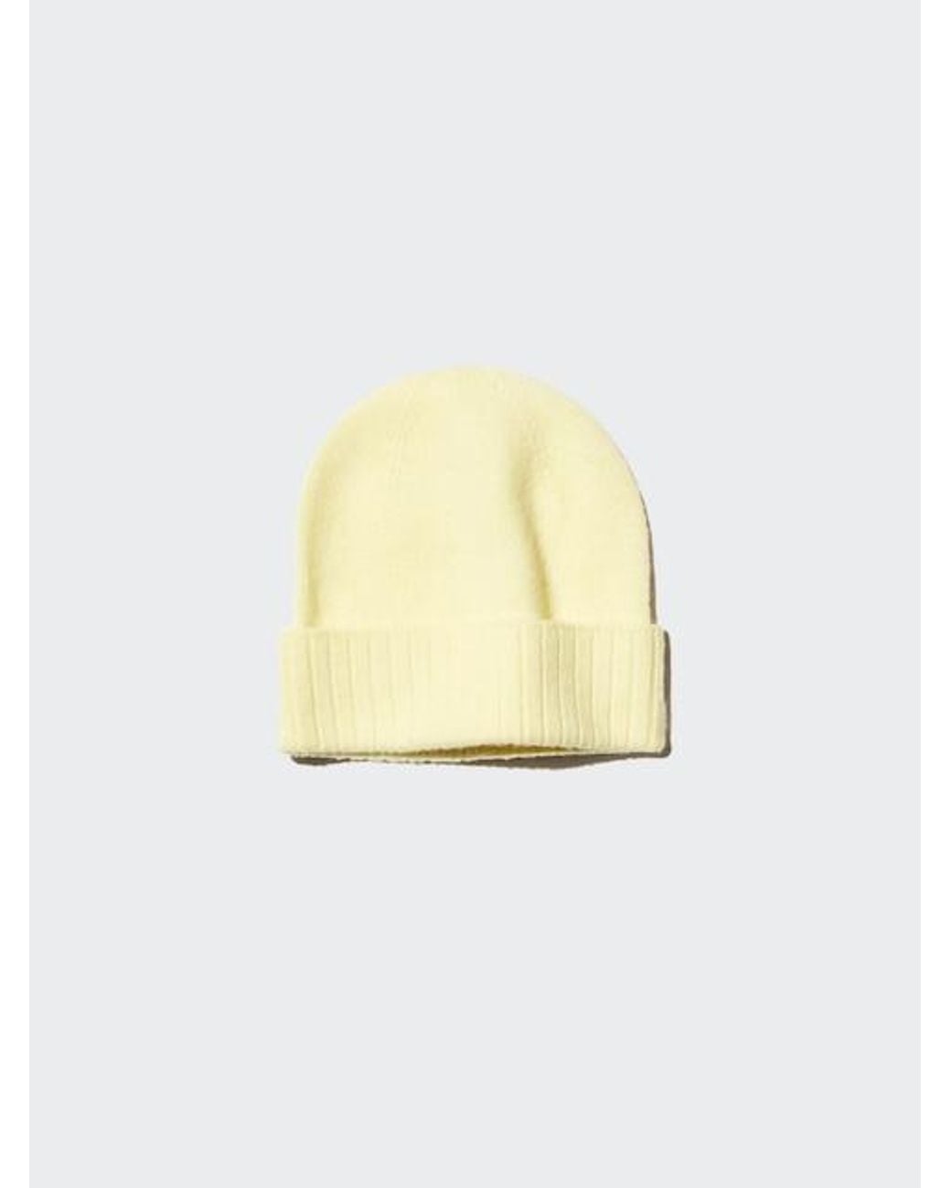 Uniqlo White Cashmere Beanie for men