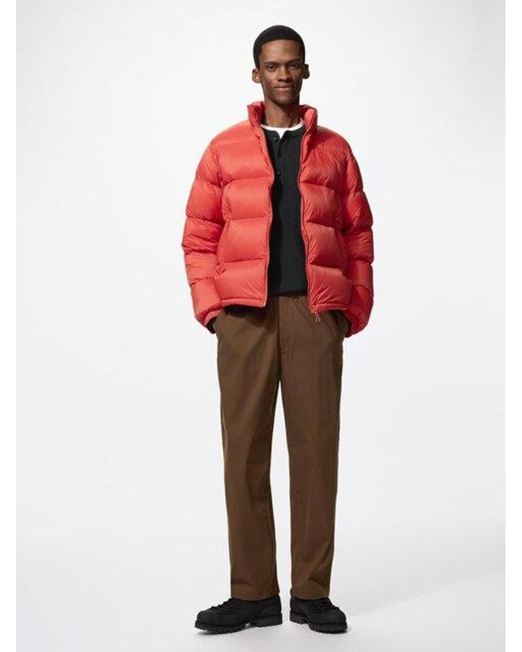 Uniqlo Blue Stretch Easy Ankle Trousers for men