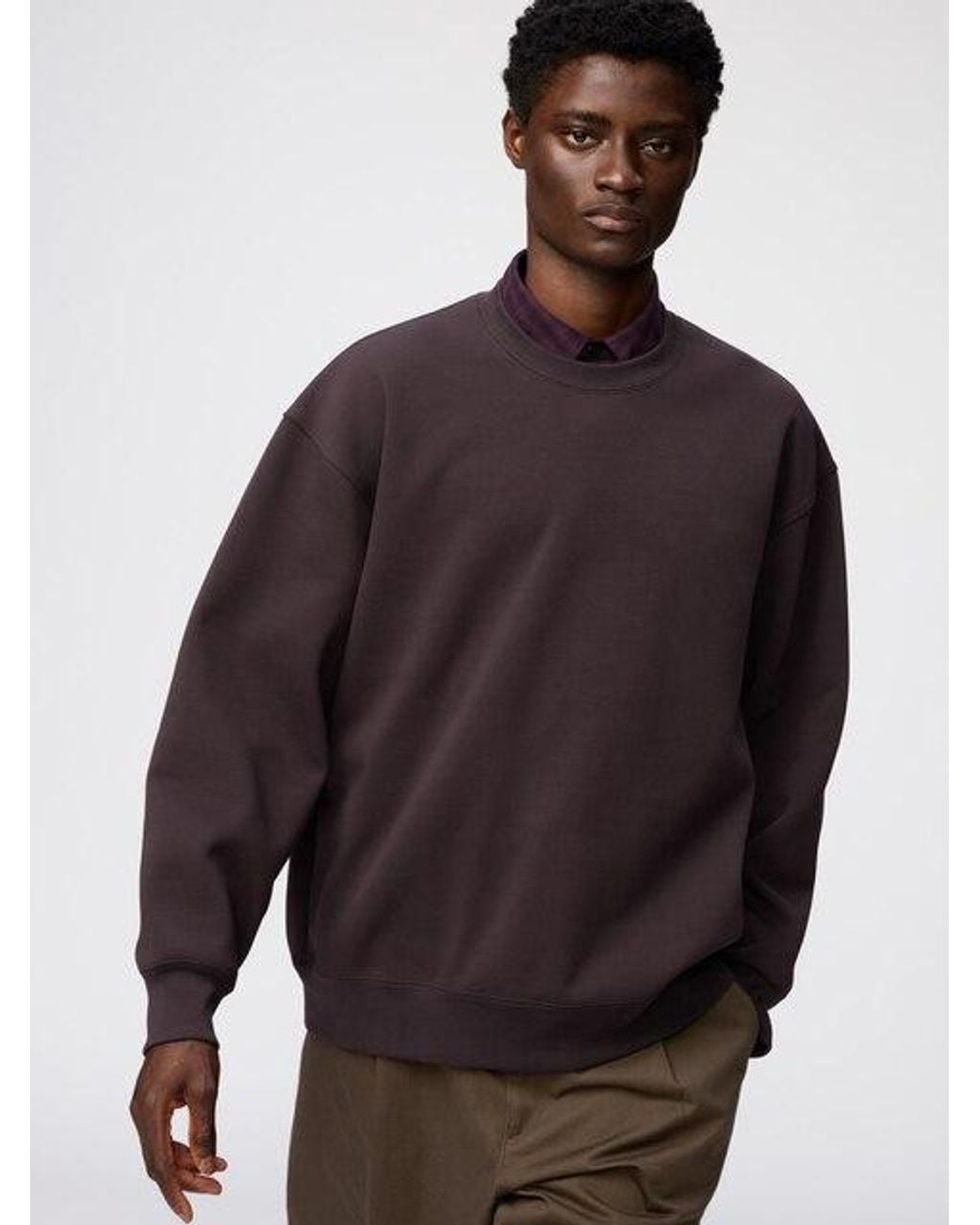 Uniqlo Blue Oversized Sweatshirt for men