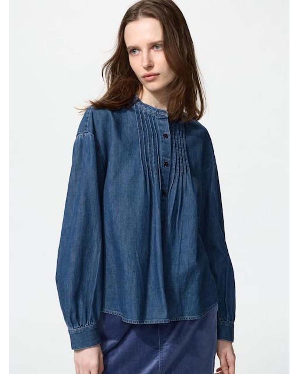 Uniqlo Blue Denim Blouse