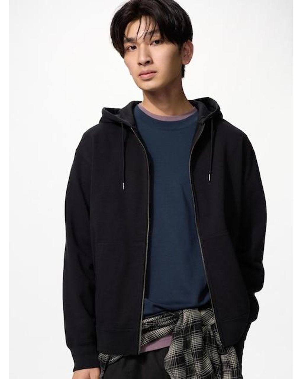 Uniqlo Blue Sweat Full-Zip Hoodie