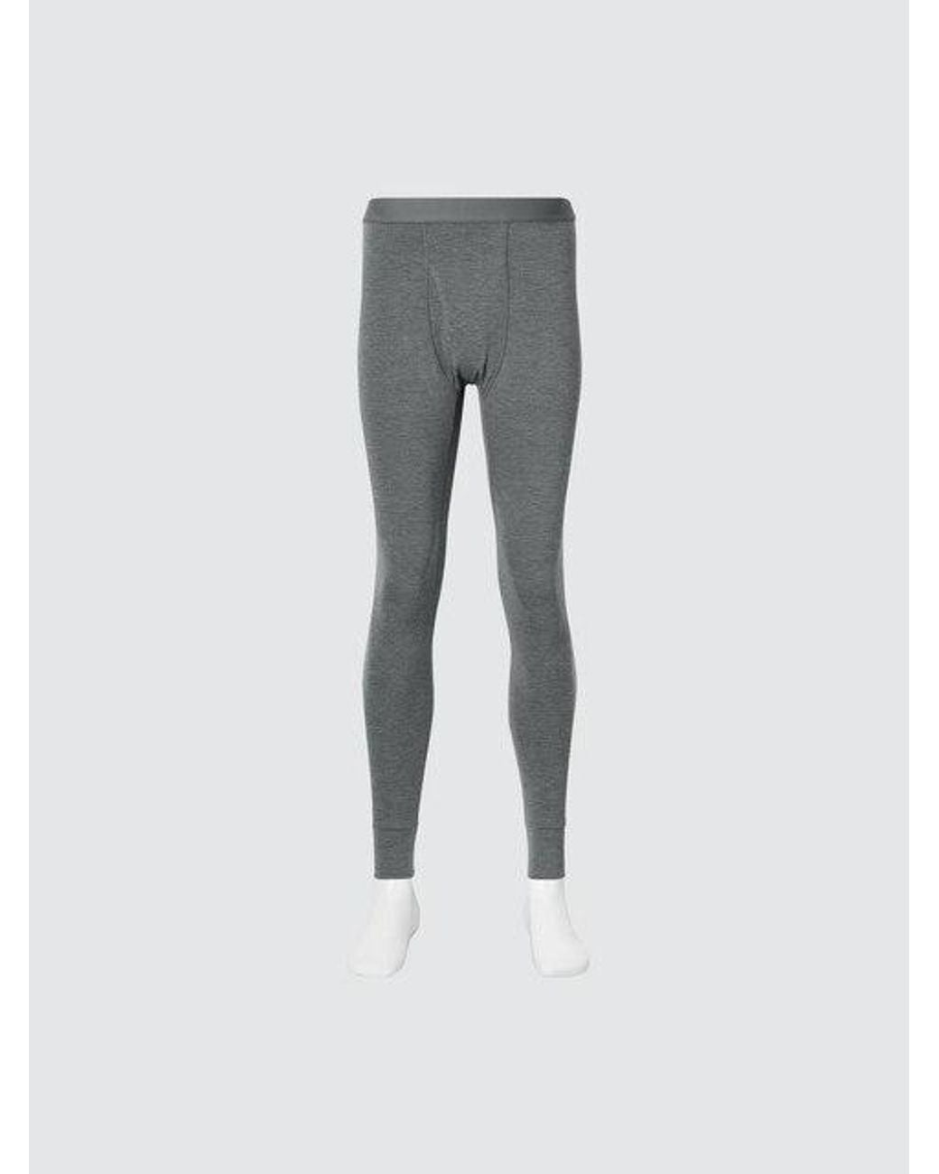 Uniqlo Gray Heattech Extra Warm Cashmere Blend Tights for men