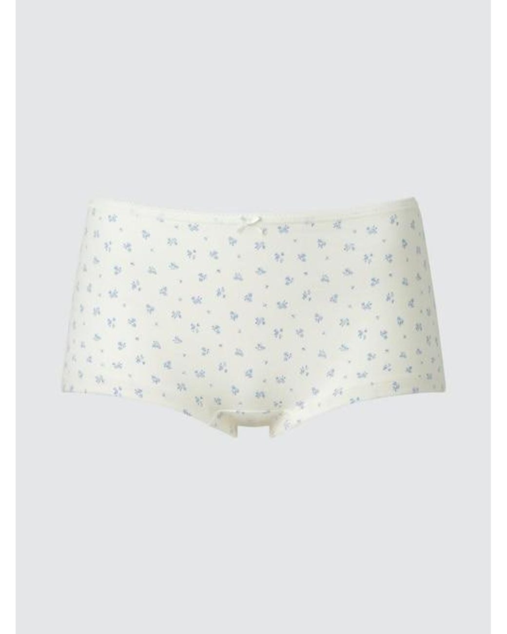 Uniqlo White Boy Short Briefs (Flowers)