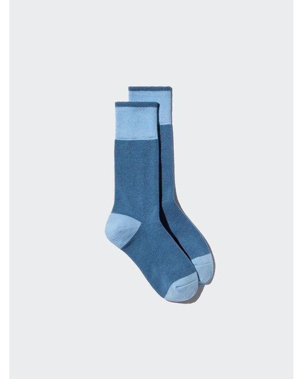 Uniqlo Blue Heattech Anti-Odour Socks for men