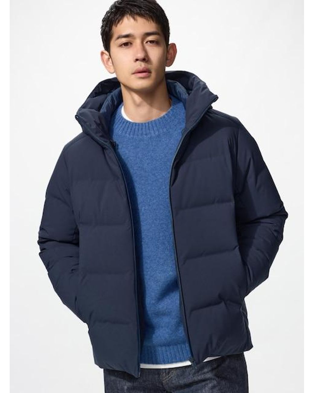 Uniqlo Seamless Down Parka in het Blue voor heren