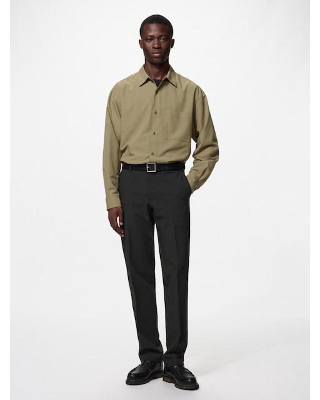 Uniqlo Red Smart 2-Way Stretch Trousers for men