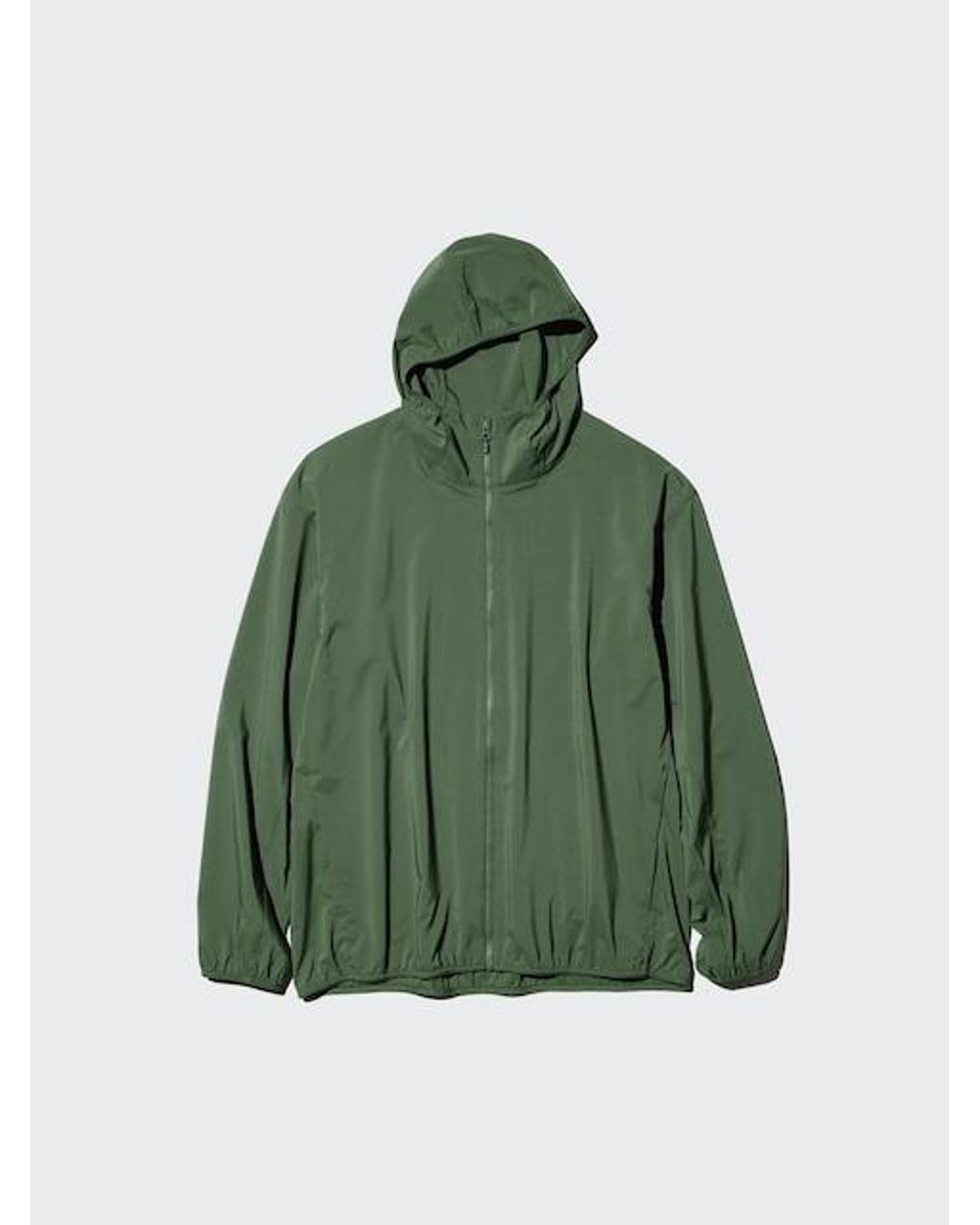 Uniqlo Green Uv Protection Pocketable Parka for men
