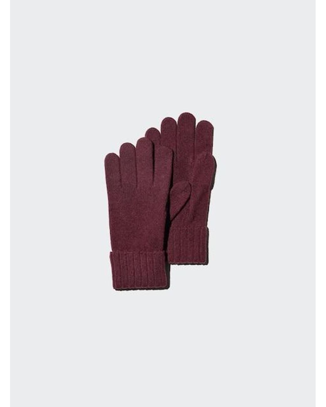 Uniqlo Purple Cashmere Gloves