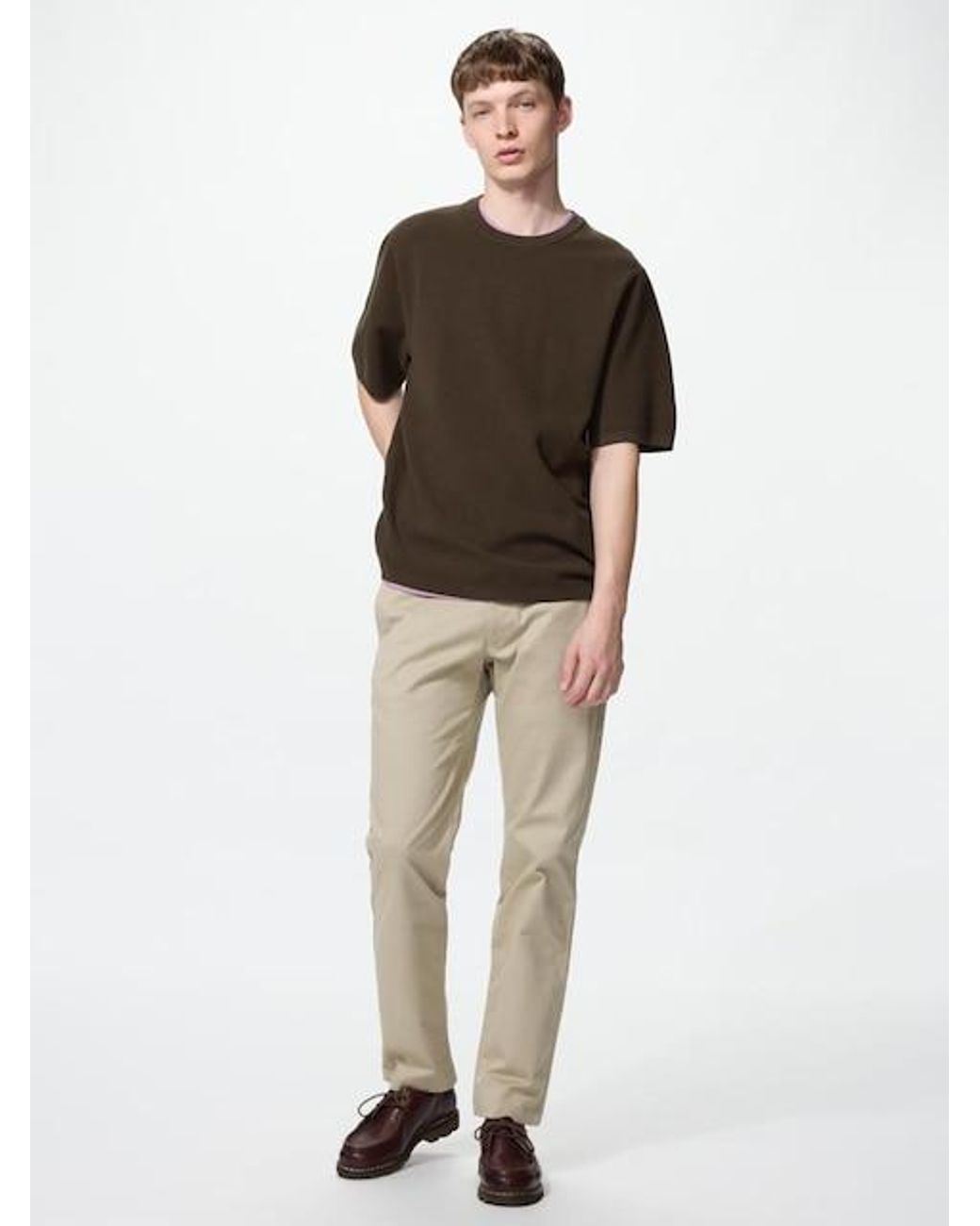 Uniqlo Blue Slim Chino Trousers for men