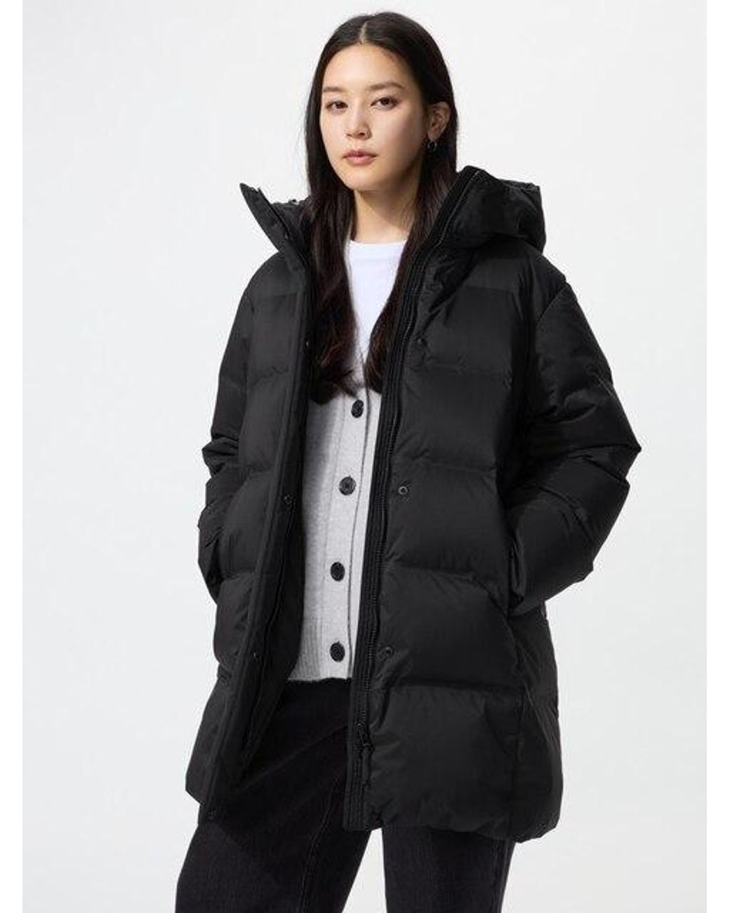 Uniqlo Black Seamless Down Short Coat