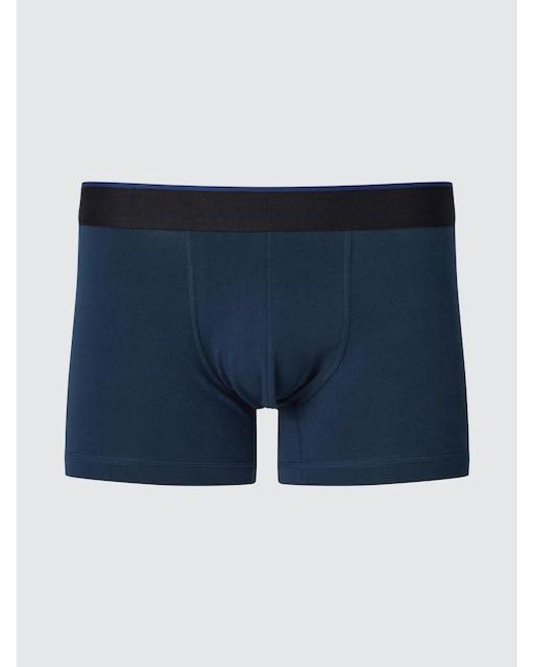 Uniqlo Blue Cotton Boxer Briefs (Low Rise) for men