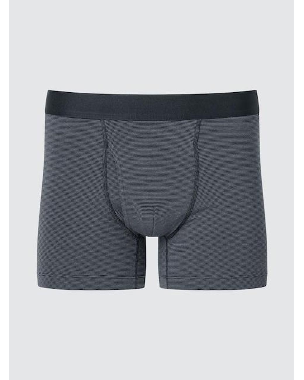 Uniqlo Blue Cotton Boxer Briefs (Striped) for men
