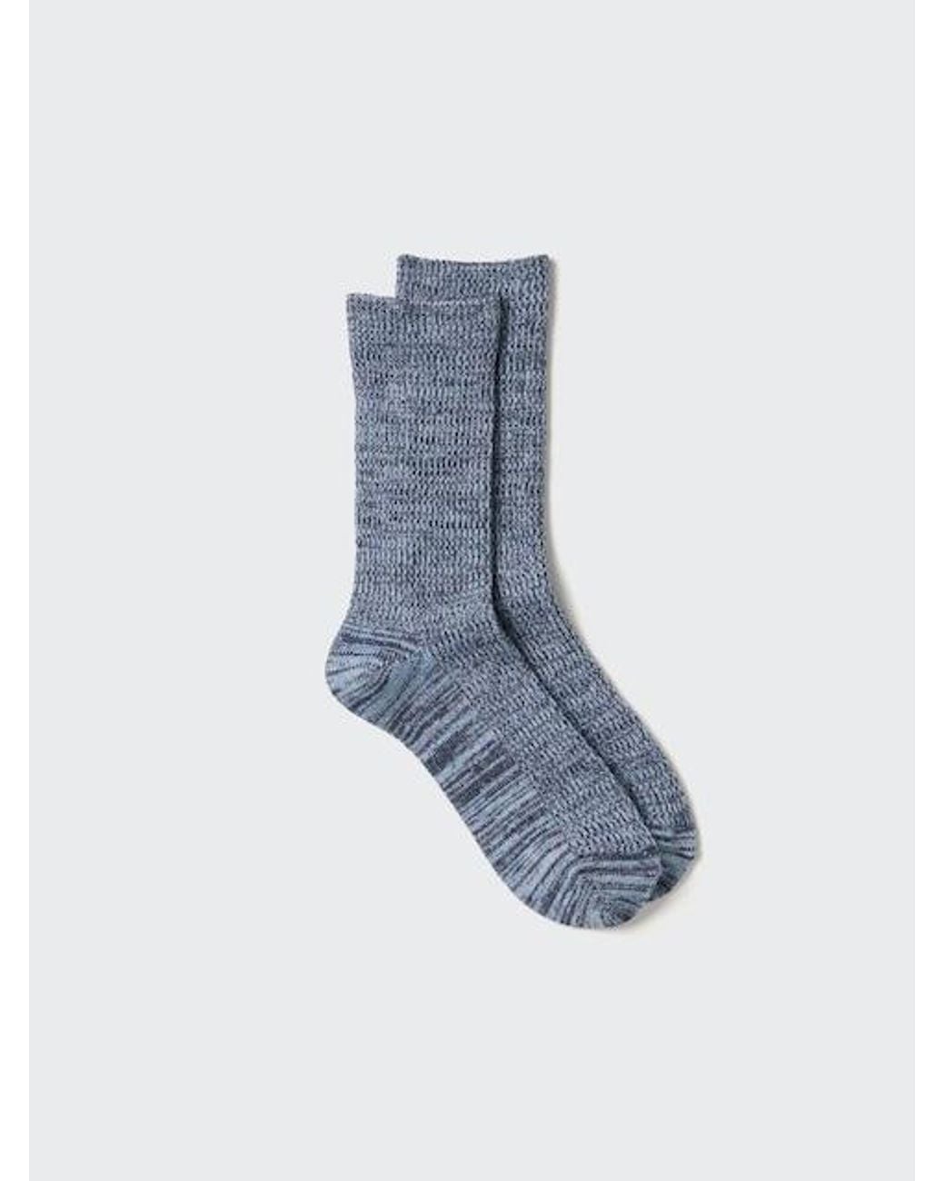 Uniqlo Blue Heattech Socks (Mix Yarn)