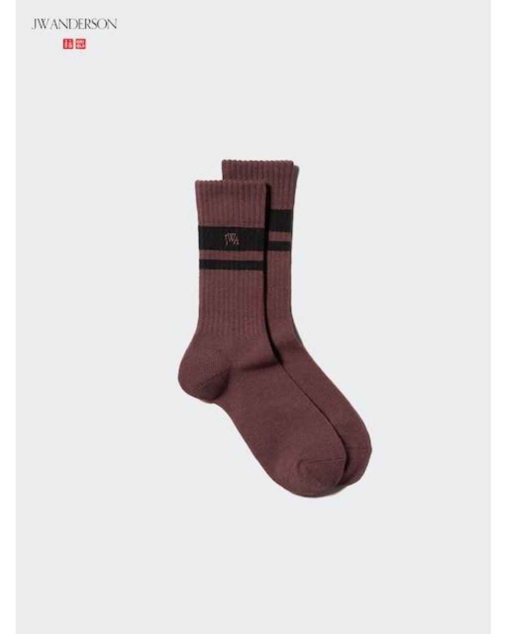 Uniqlo Purple Heattech Socks (Pile Lined)