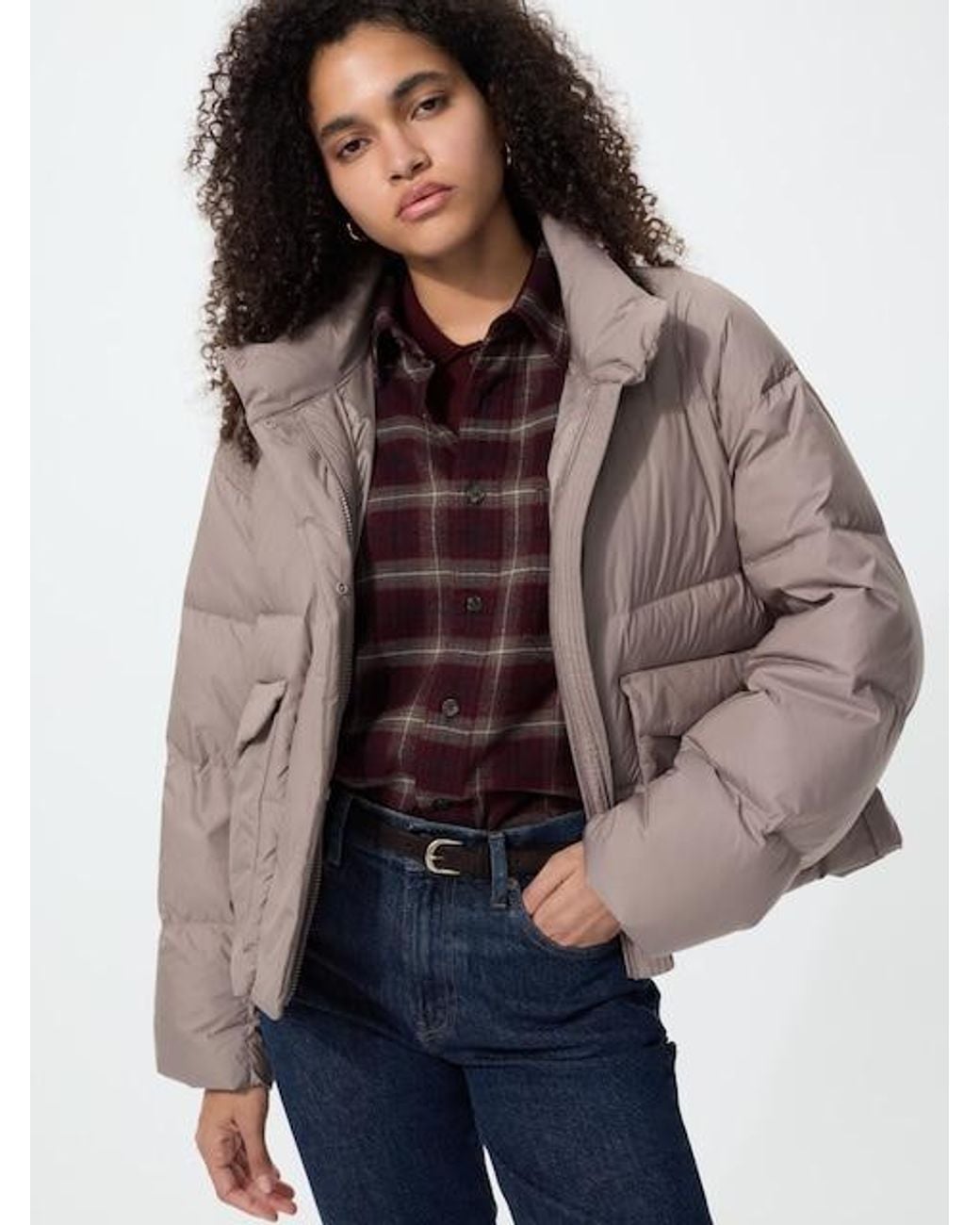 Uniqlo Brown Powder Soft Down Jacket
