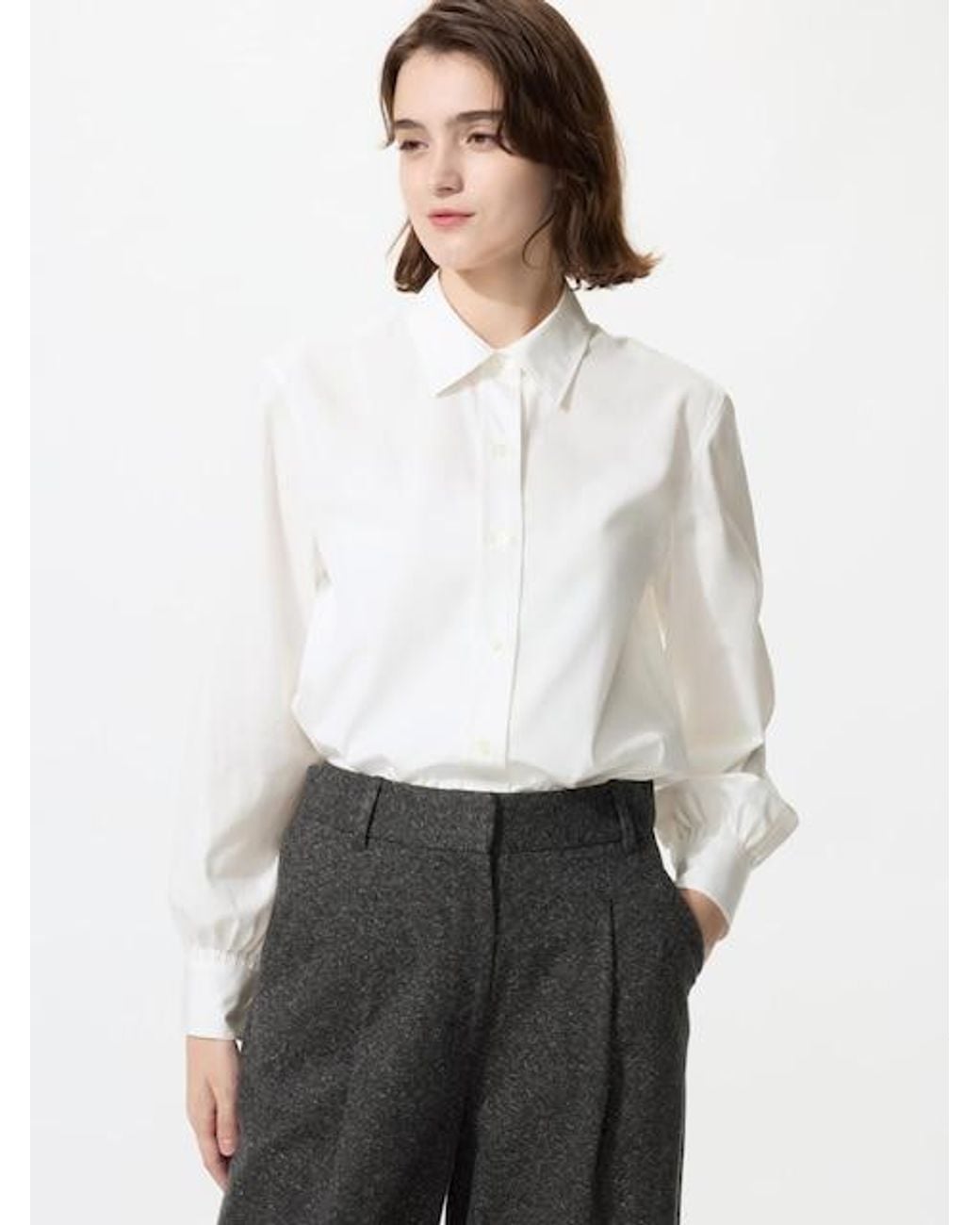 Uniqlo White Cotton Shirt
