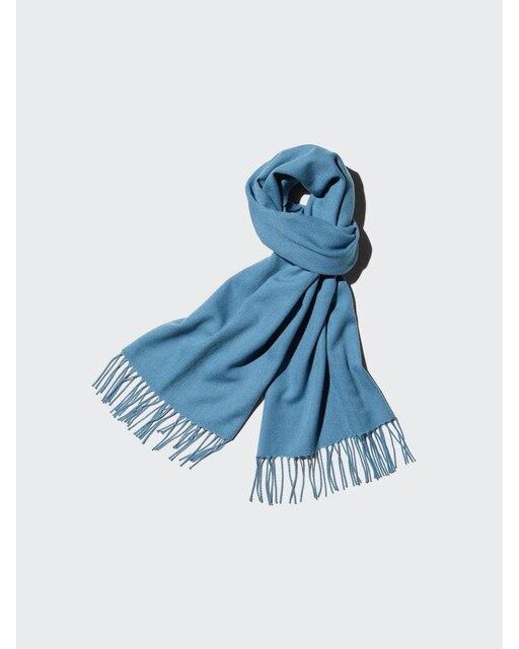 Uniqlo Blue Heattech Scarf