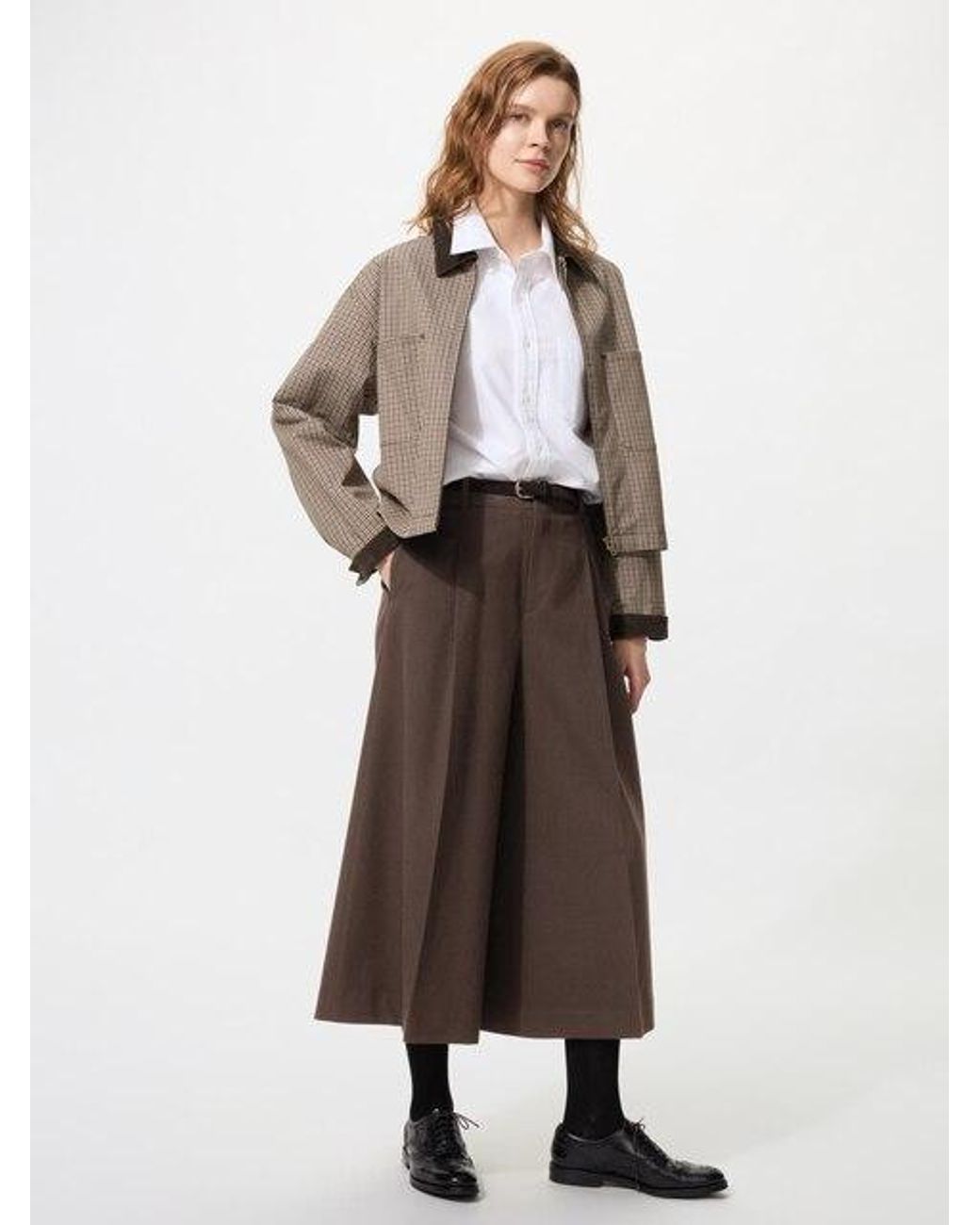 Uniqlo Natural Pleated Culottes for men
