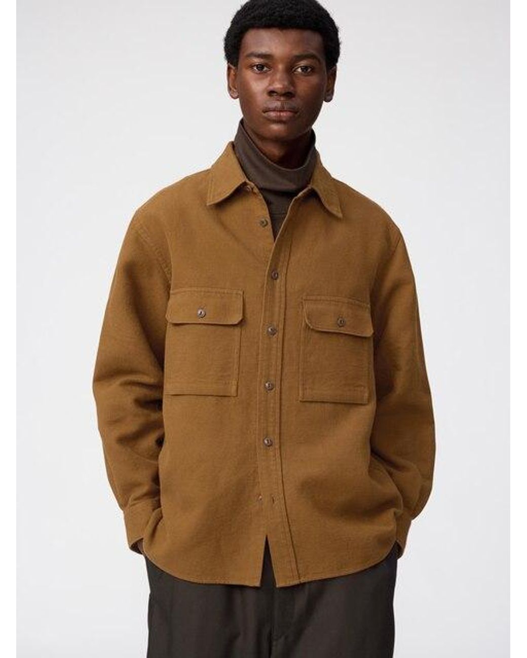 Uniqlo Natural Brushed Cotton Shirt