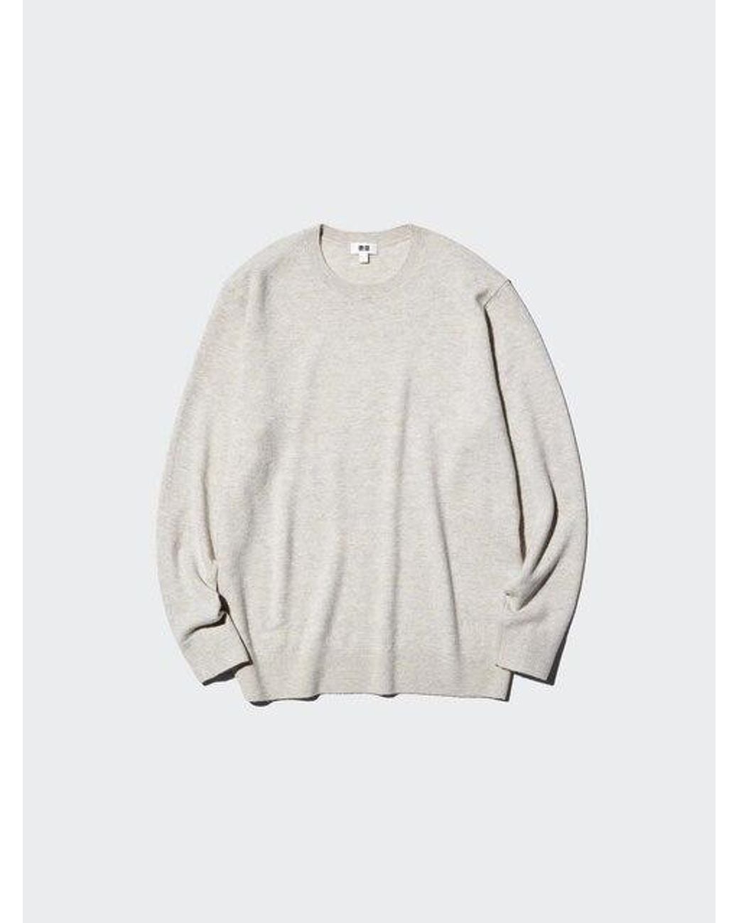 Uniqlo Gray 100% Cashmere Crew Neck Jumper for men