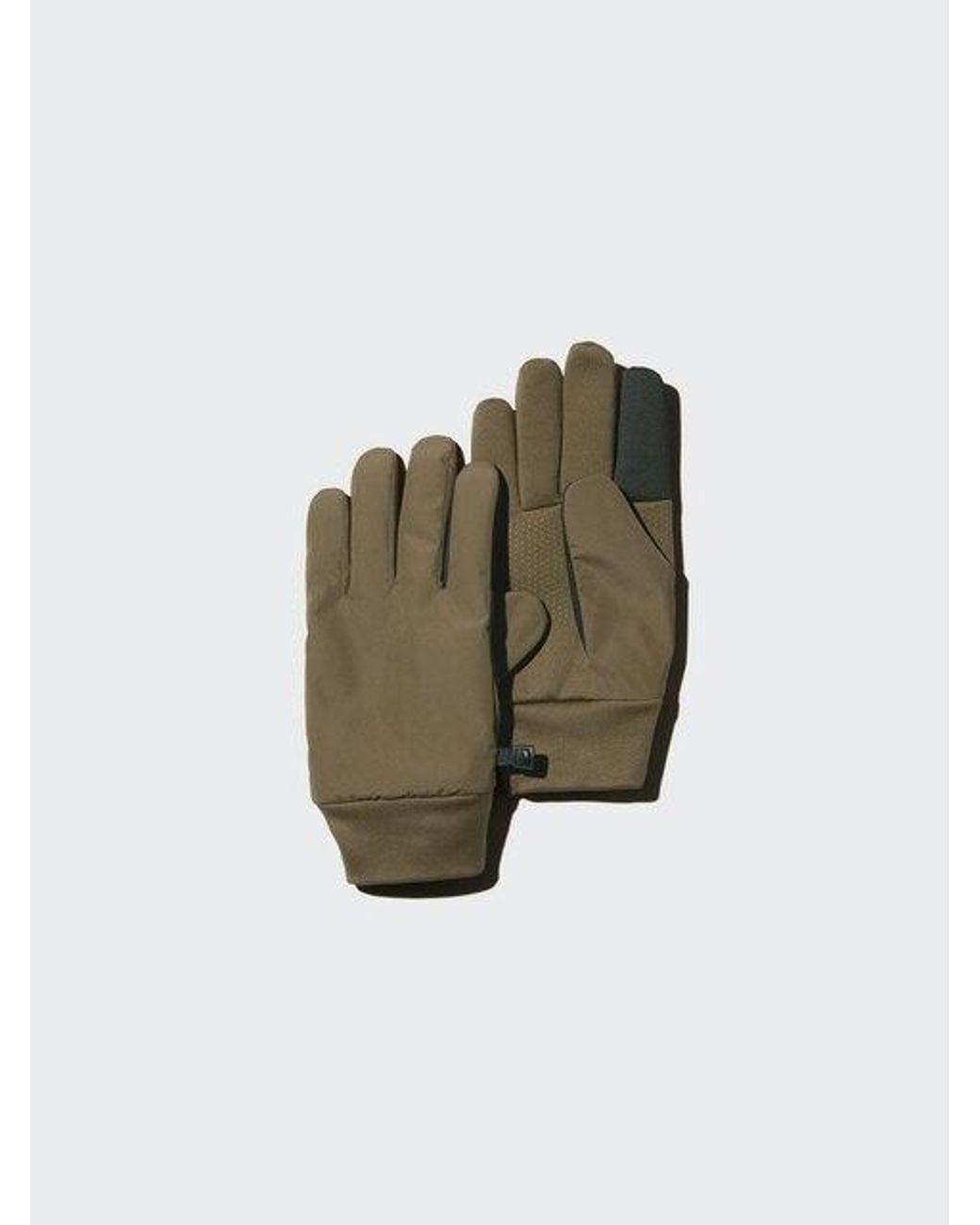 Uniqlo Green Heattech Lined Gloves (Padded) for men