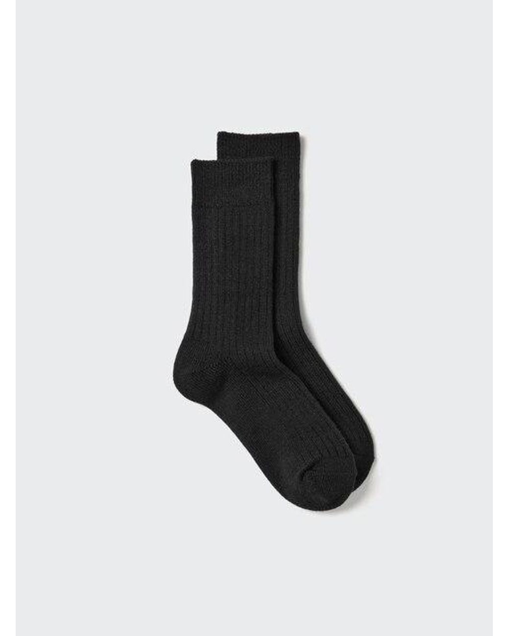 Uniqlo Black Heattech Socks (Ribbed)