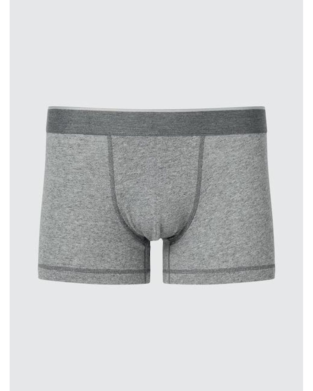 Uniqlo Gray Cotton Boxer Briefs (Low Rise) for men
