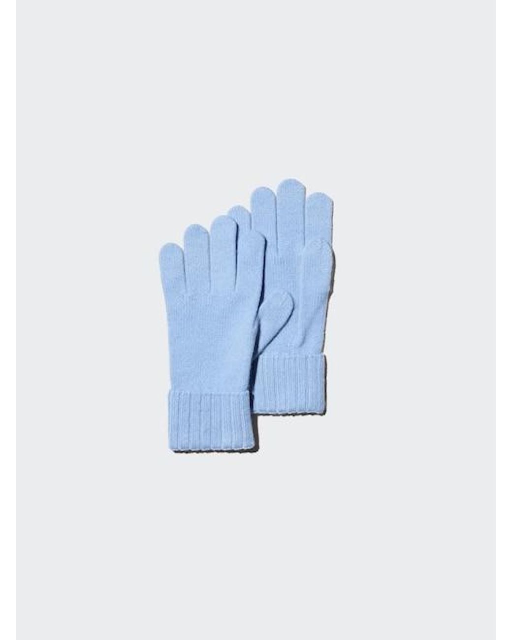 Uniqlo Blue Cashmere Gloves