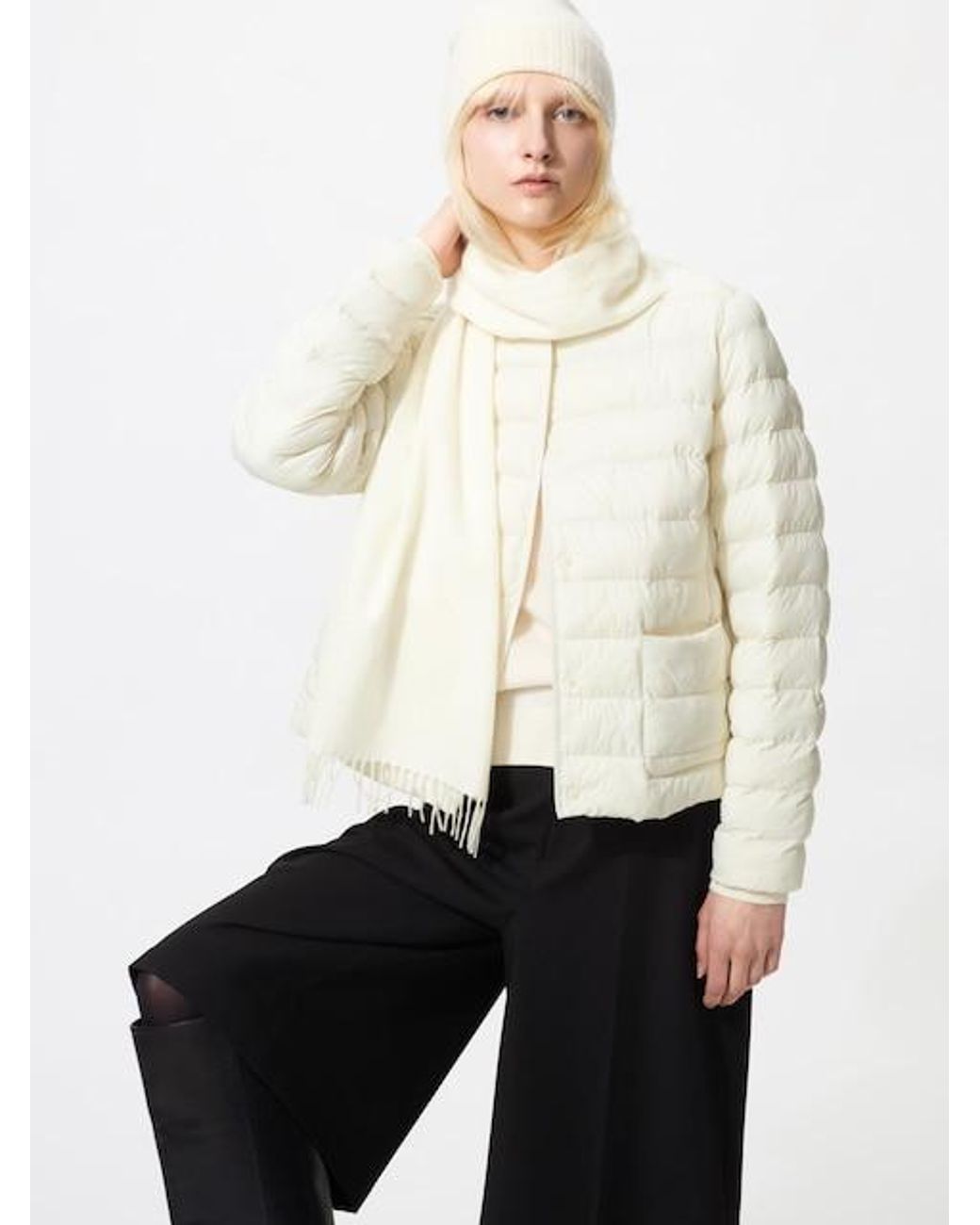 Uniqlo White Puffertech Compact Jacket