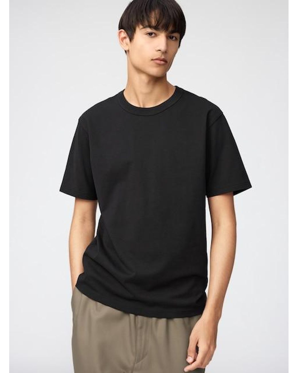 Uniqlo Black Crew Neck T-Shirt for men