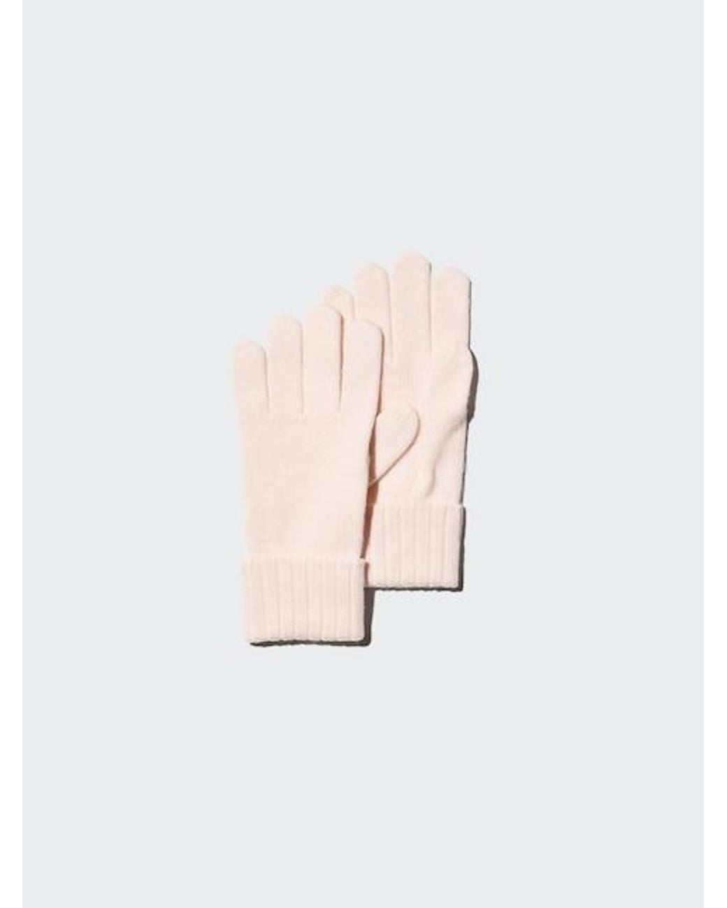 Uniqlo White Cashmere Gloves