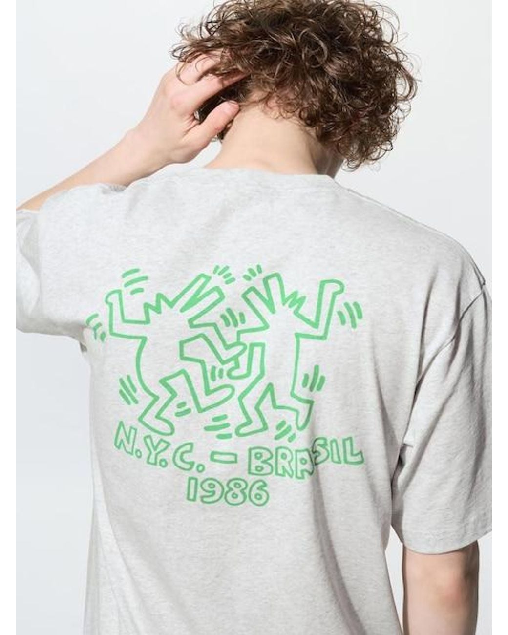 Uniqlo Green Ny Pop Art Ut Graphic T-Shirt (Keith Haring) for men