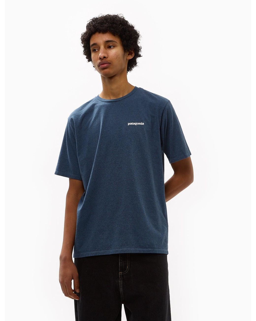 Patagonia Blue P-6 Logo Responsibili-Tee T-Shirt for men