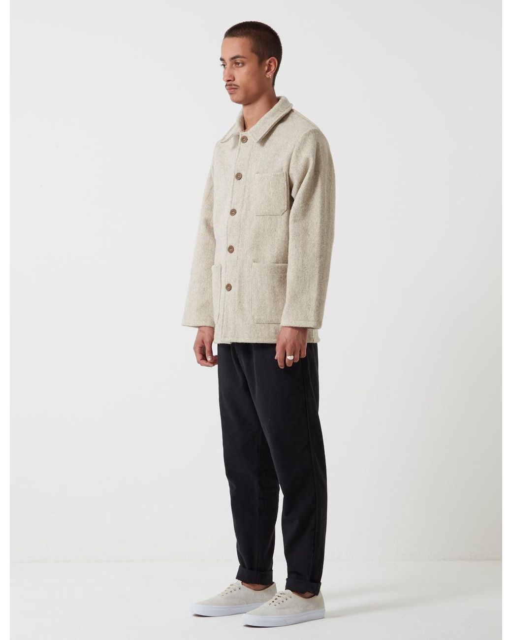 Le Laboureur Natural Burel Wool Work Jacket for men