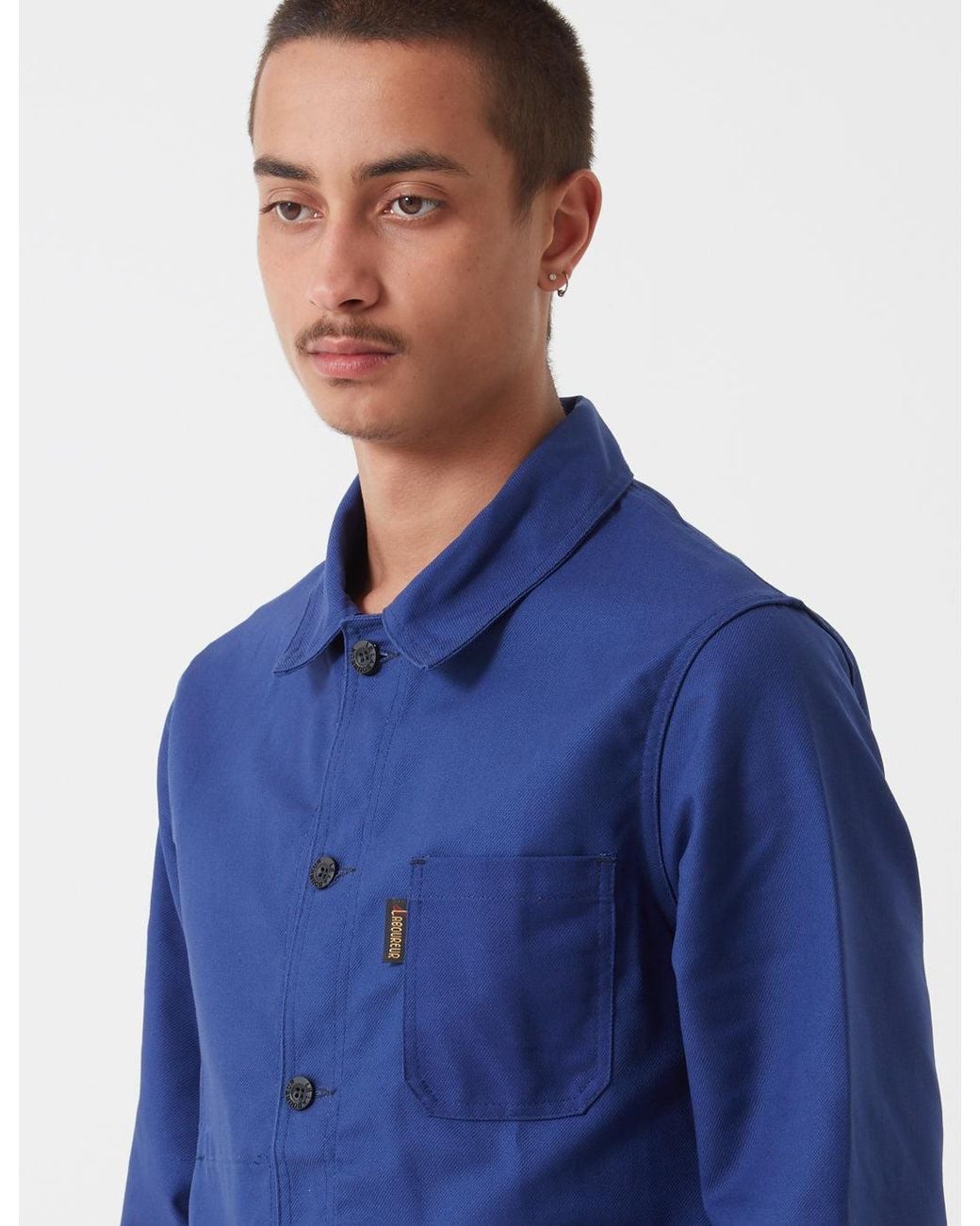 Le Laboureur Blue Cotton Work Jacket for men