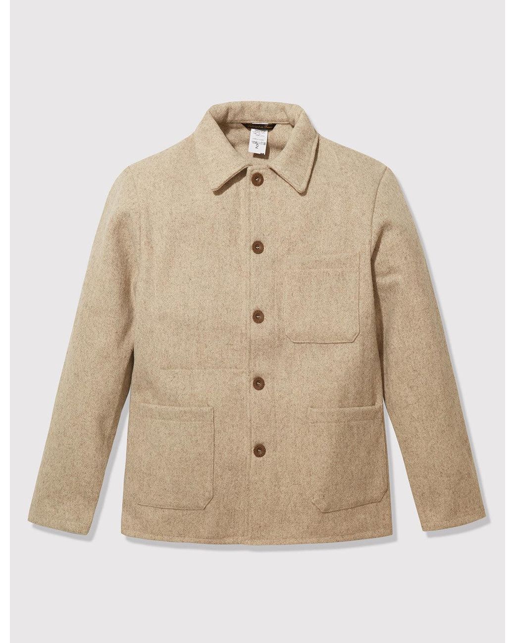Le Laboureur Natural Burel Wool Work Jacket for men