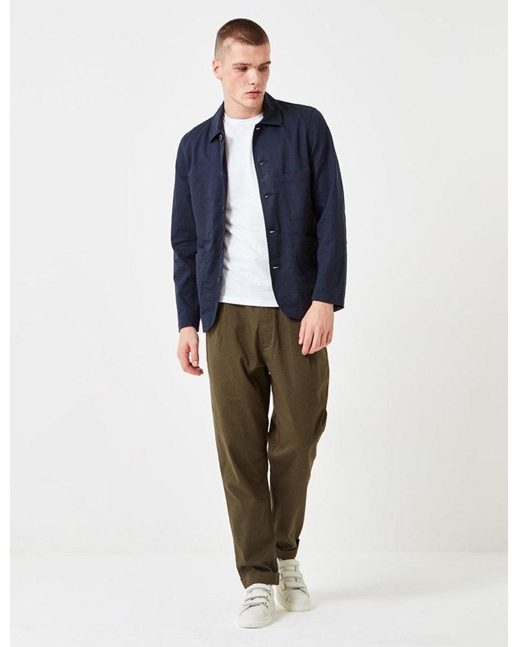 Universal Works Blue Bakers Jacket for men