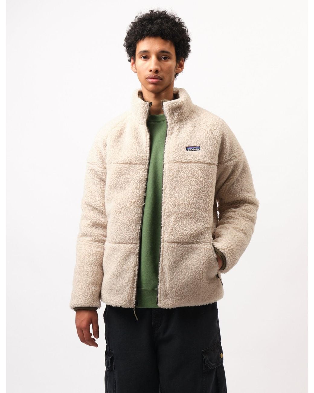 Patagonia Green Reversible Silent Down Jacket for men