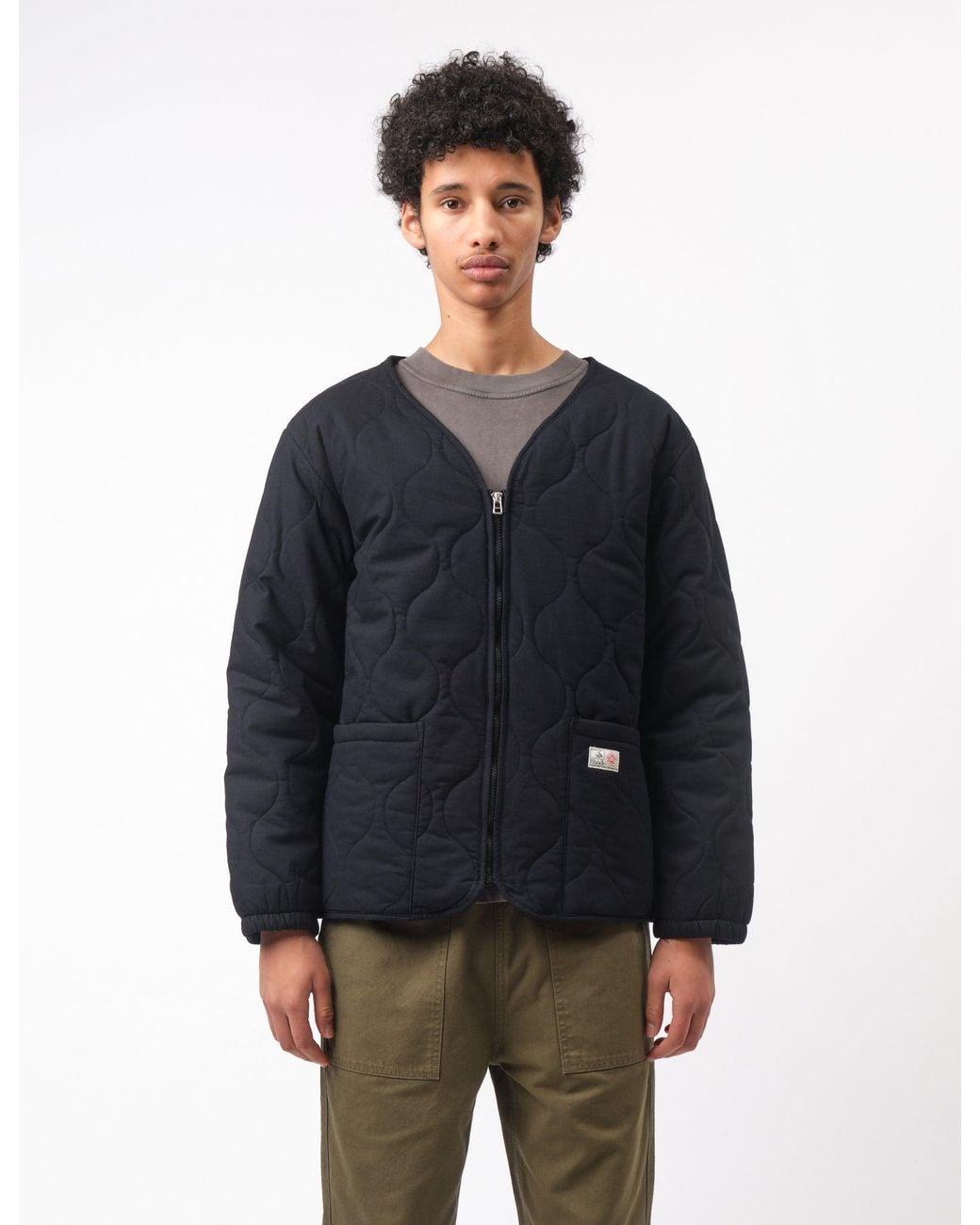 BHODE Blue Quilted Jacket for men