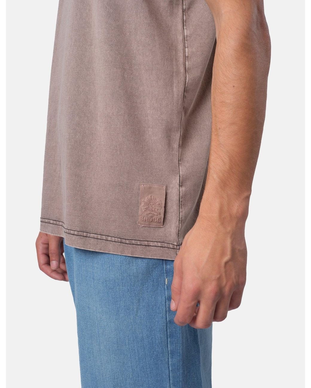 BHODE Gray Tamil Eye Pigment Dyed T-Shirt for men