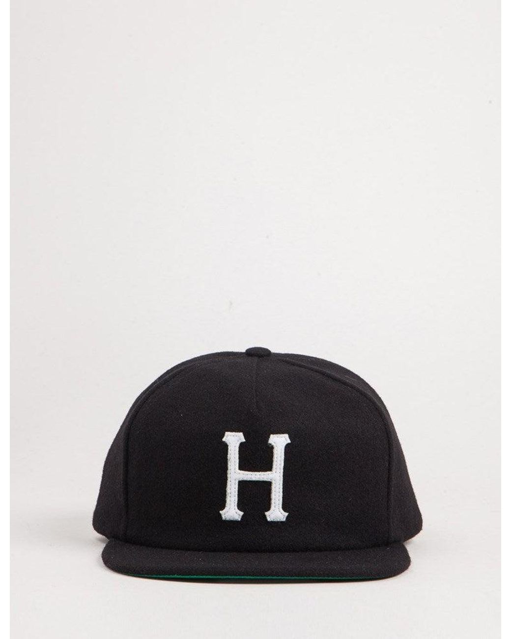 Huf Black Classic H Wool Snapback Cap for men