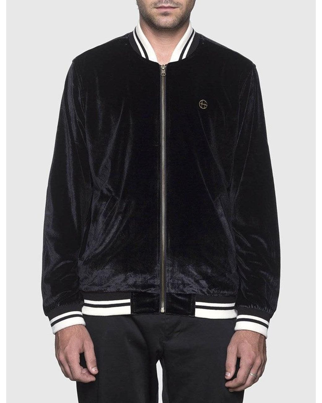 Huf Black Wild Cock Bomber Jacket for men