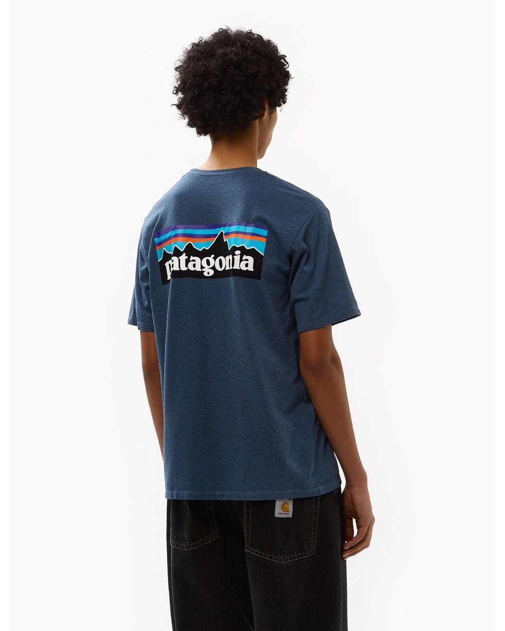 Patagonia Blue P-6 Logo Responsibili-Tee T-Shirt for men