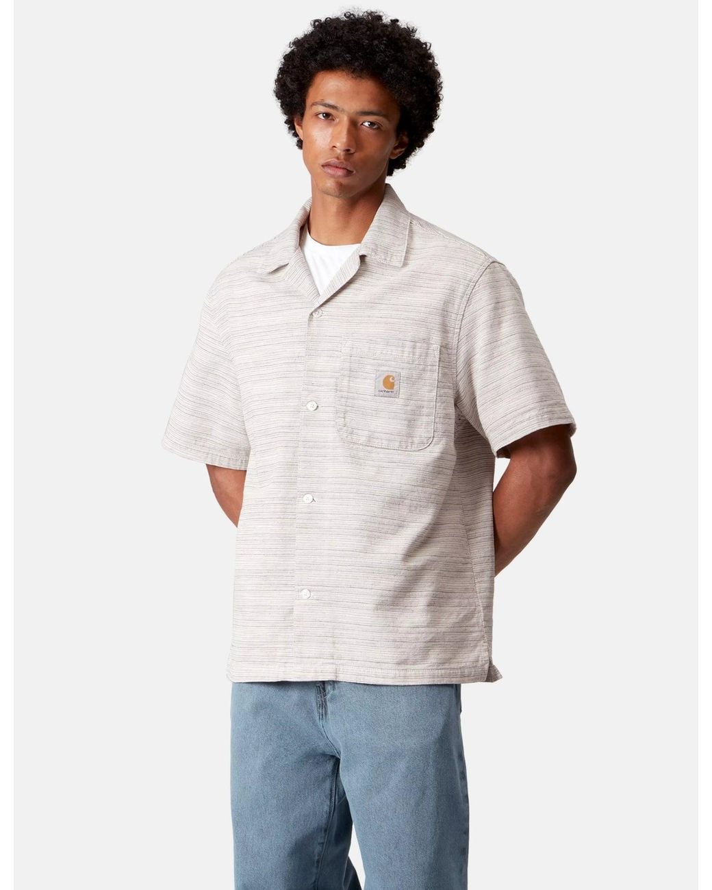 Carhartt White Wip Short Sleeve Gellar Stripe Shirt for men