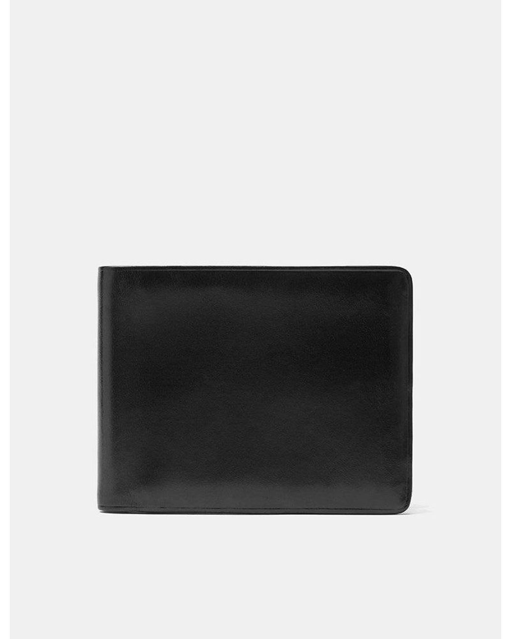 Il Bussetto Black Bi-Fold Wallet (Leather) for men