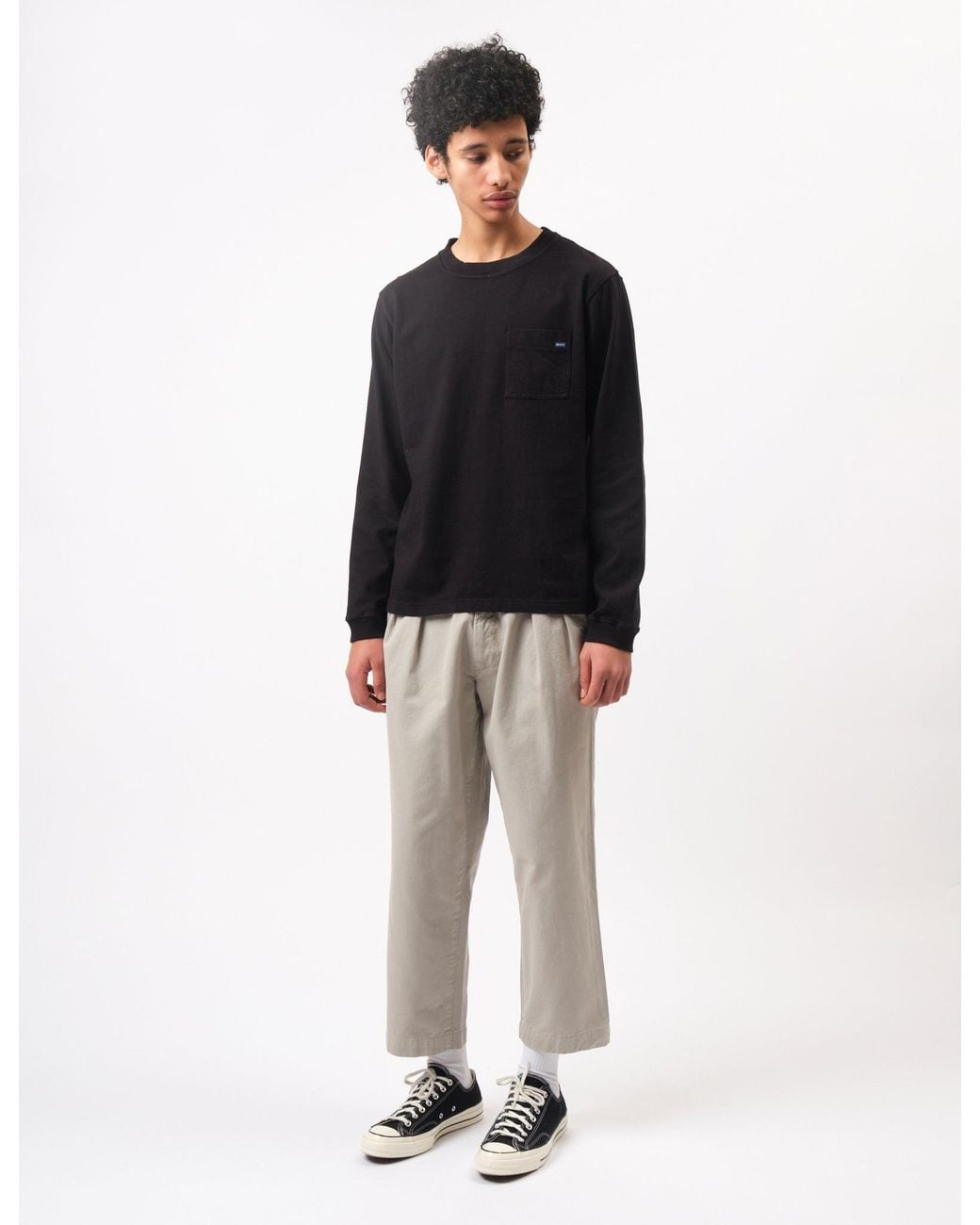 BHODE Black Two Pleat Pant for men
