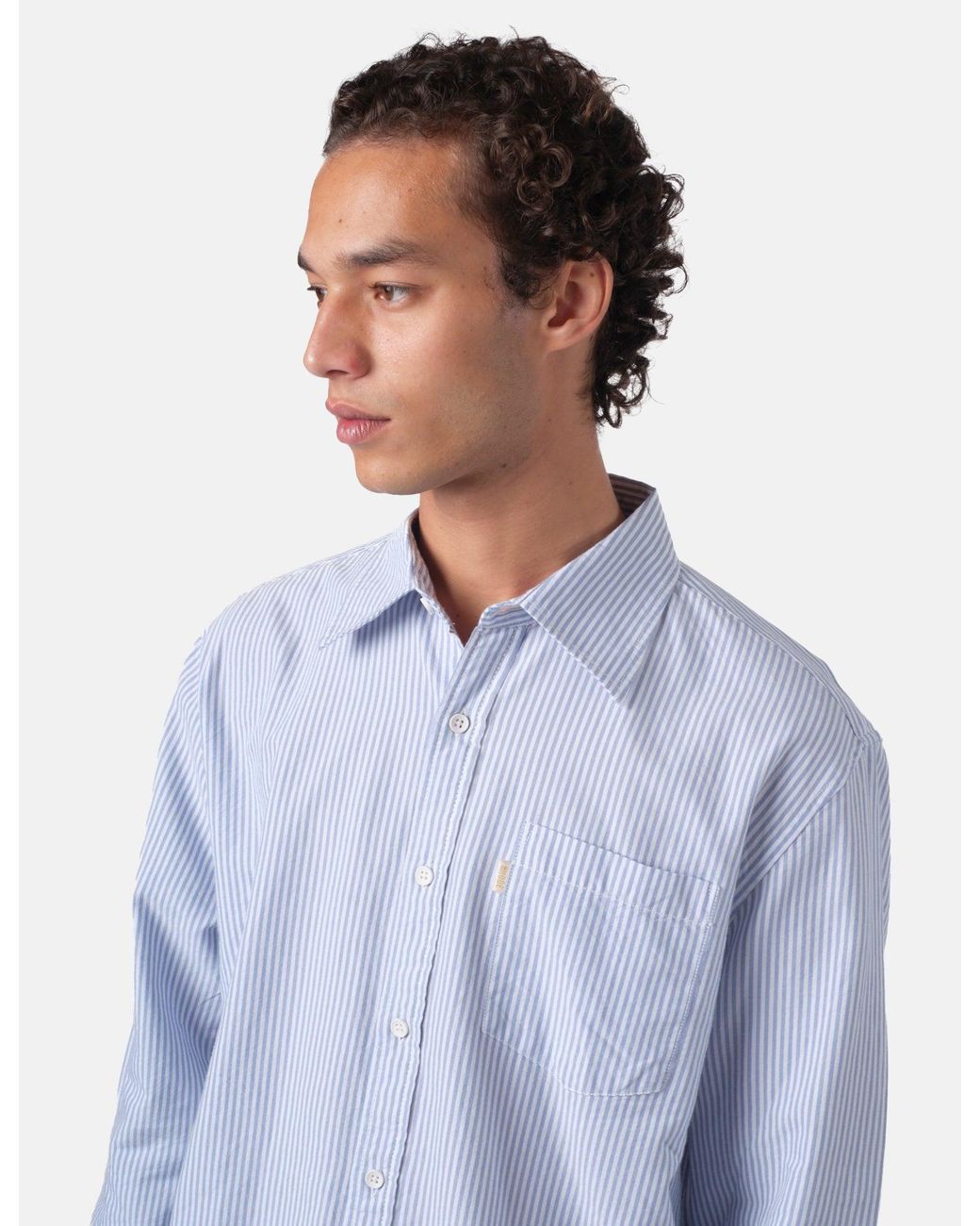 BHODE Blue Box Oxford Shirt for men