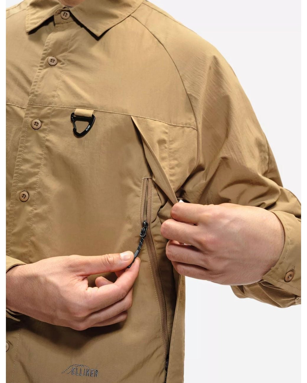 Elliker Natural Craw Zip Tech Shirt for men